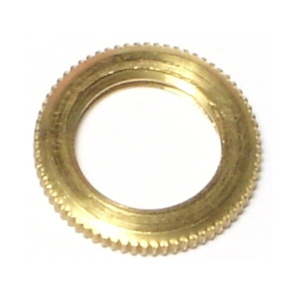 Midwest Fastener Lock Nut, 1/4", Brass, 10 PK 64614 - main